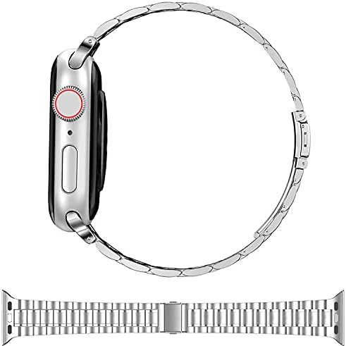 Nyeneil Compatível com Apple Watch Band 38mm 40mm 41mm 42mm 44mm 45mm Ultra 49mm Stainless Stee Iwatch Band Se & Série 8 7