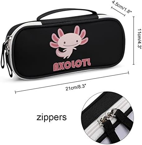 Bolsa de caneta portátil de capa portátil de caneta axolotls