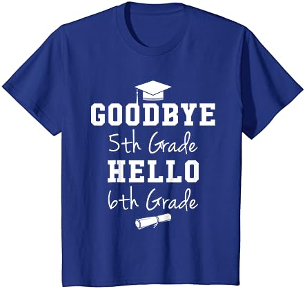 Adeus da quinta série Hello T-shirt de formatura da sexta série