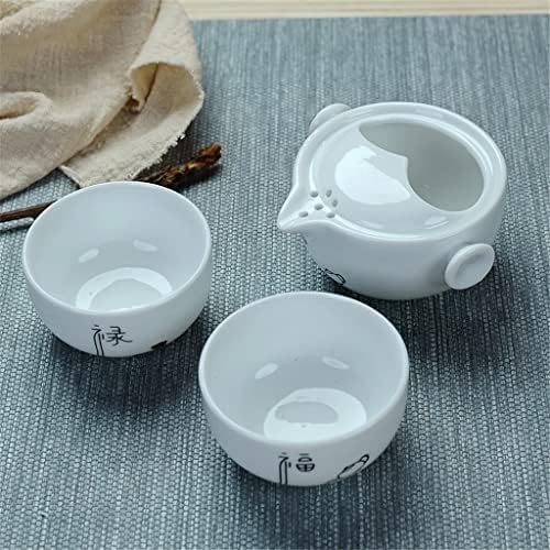 Conjunto de chá de cerâmica HDRZR inclui 1 panela 1 xícara de qualidade, gaiwan elegante e fácil de qualidade, chaleira