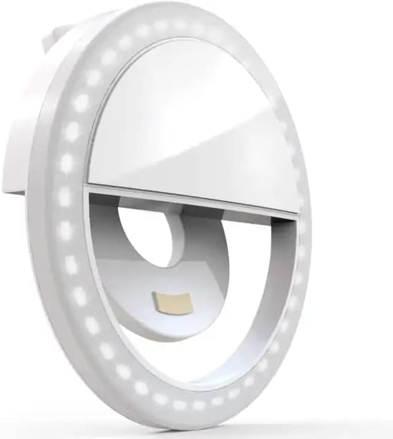 1, Luz de anel selfie de qualidade 【recarregável】 Garugaru Shop Clip portátil de clipe por portátil na luz do anel de selfie, LED de