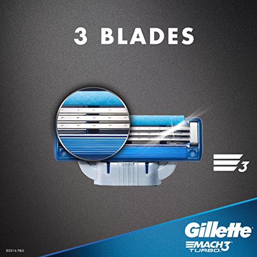 Gillette Mach3 Cartuchos turbo, 4 contagem