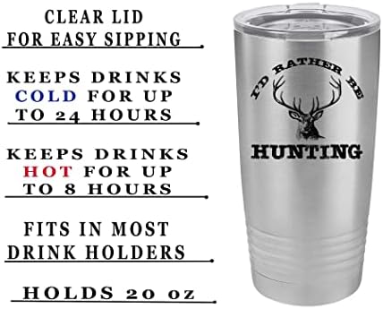 Rogue River Tactical Funny Hunting 20 oz. Viagem Copa da caneca do copo com pálpebras Isoladas a vácuo Quente ou