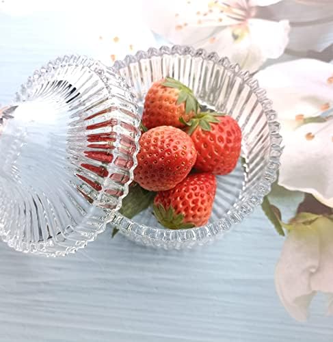 Jarra de prato doce koikyu com tampa de cristal, tigela decorativa de vidro de frutas de frutas e contêiner de armazenamento
