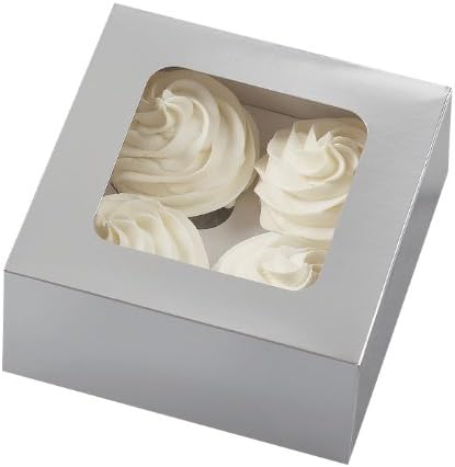 Wilton 4 Cavity Cupcake Boxes, 3 contagem