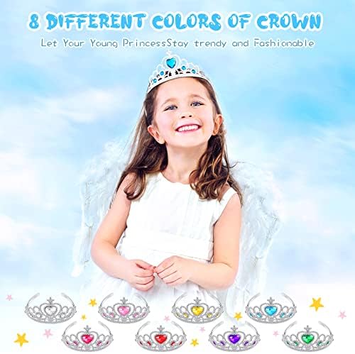 Zhanmai 24 PCs Tiara Crown Set Princess Crown for Girls Plastic Tiaras Dress Up Festume Party Favor Accessories Kid Birthday Birthday