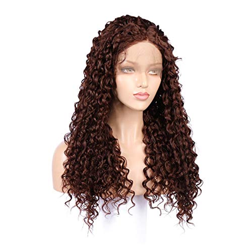 perucas femininas perucas de reposição de cabelo marrom perucas de onda profunda marrom perucas de renda frontal lacas de cabelo