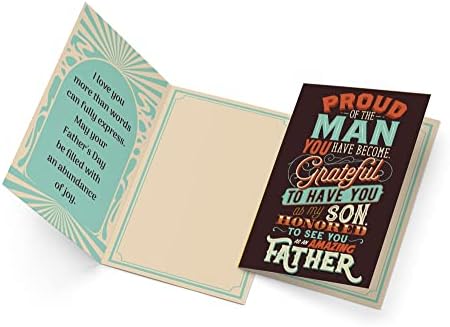 Cartão do Dia dos Pais para Son, Prime Saudações, Made in America, ações de cartão grosso e ecologicamente correto com envelope premium