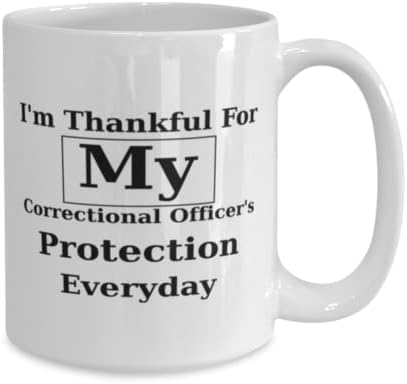 Oficial Correcional Caneca, sou grato pela proteção do meu oficial correcional todos os dias, idéias de presentes