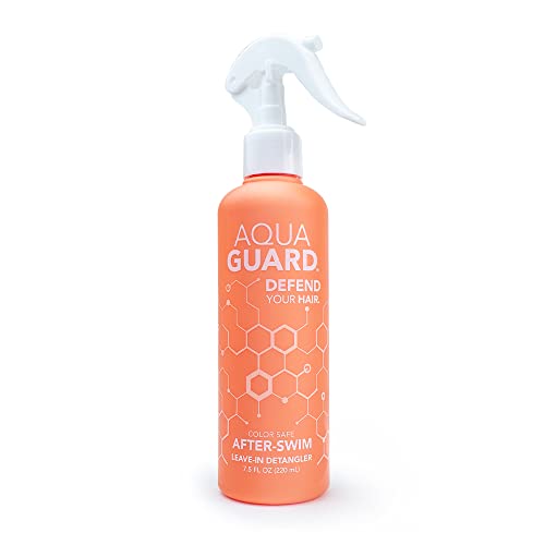 AquaGuard After -Swim UV Leave -in Detangler - suaviza, suaviza e protege os cabelos do sol - paraben e sem glúten, vegan, cor segura, pulando o coelho certificado