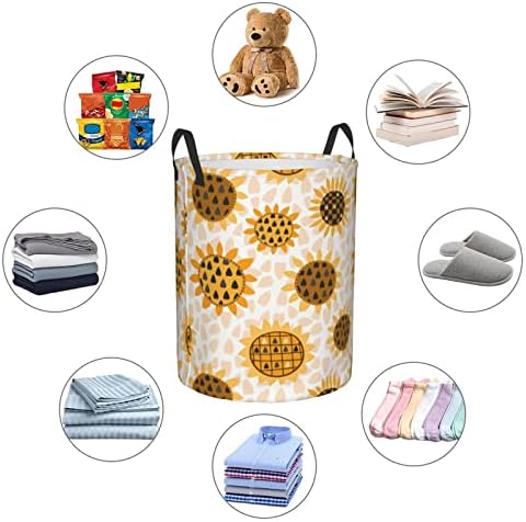 Afhyzy Leopard Laundry Horty Horty Cestas de roupa dobrável com alças de roupas dobráveis ​​de roupas sujas de roupa