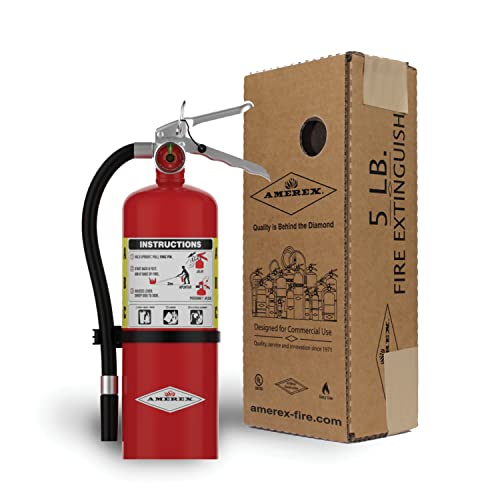 Amerex B402, 5 lb. Extintor de incêndio químico seco ABC, com suporte de parede