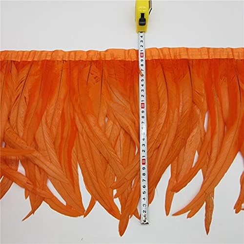 Pumcraft 30-35cm de frango laranja galinha cauda de penas Trips tira para casamento de férias de Natal Casas de festa