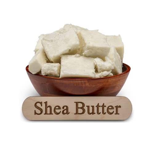 Manteiga de karité africana cru 5 libras. Bloqueio em massa puro Ivory natural não refinado - hidratante ideal para