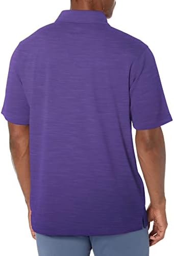 Camisa de pólo de golfe de praia de seixos masculinos com manga curta e design de textura de verificação espacada