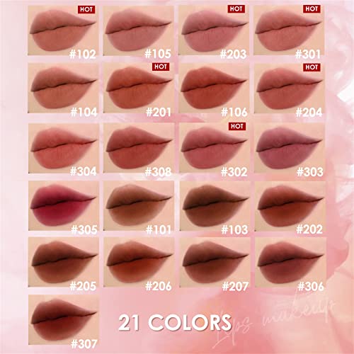 Focallete 21 cores batom fostk impermeável longlasting longlast srying glorioso brilho labial nude lábios maquiagem para mulheres