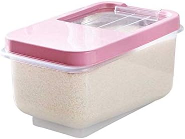 Caixa de armazenamento de cozinha llryn, bolsa de armazenamento de cozinha de recipiente de grãos, caixa de farinha de plástico à prova de poeira e à prova de umidade