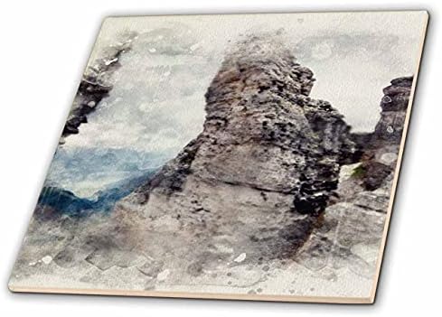 3drose rock formações cena imagem de aquarela - telhas