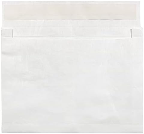 Jam papel Tyvek envelopes de livreto expansíveis com fechamento de casca e vedação - 9 x 12 x 2 - branco - 250/caixa