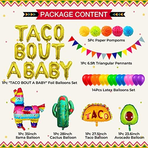 Taco Bout A Baby Decorations Taco sobre uma decorações de chá de bebê decorações de taco Fiesta decoração de chá de bebê