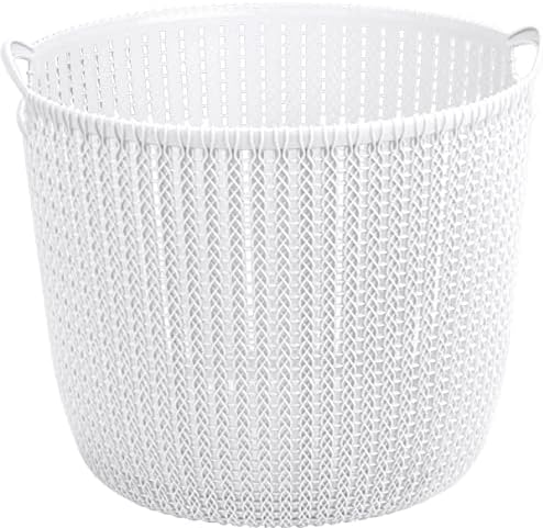 Blue Canyon Lace Laundry Basket 28L White