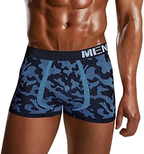 BMISEGM Mens boxer shorts homens camuflagem impressa na cintura respirável sexy all masswear