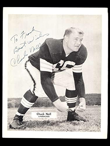 Chuck Noll JSA COA assinou 8x10 Vintage 1950's Browns Photo Autograph