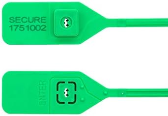 14 1/2 polegada verde -verde puxar selo plástico apertado com peça de travamento de aço - 100 pacote