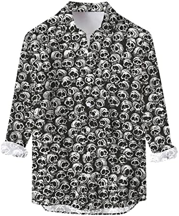 Mens 3D Impresso Sorto de Halloween Capuz Capuz Crewneck Loose Fit Pullover gráfico Tops