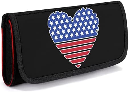 American Flag Heart Carting Case para Switch Console Storage Bag tounds Acessórios de jogo com slot de cartão