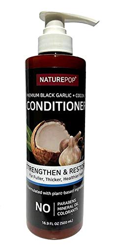 Condicionador de perda de cabelo de alho preto por natureza - evita a perda de cabelo, estimula o crescimento e alivia a coceira