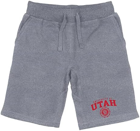 W Universidade da República de Utah Utaes Seal College Fleece Shorts de cordão