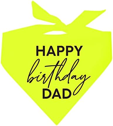 Feliz aniversário pai neon cachorro bandana