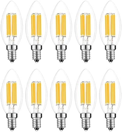 Lamsky E14 Bulbo LED diminuído, 110V 600lumens 60W Equivalente quente branco 3000k, E14 Base européia Candelabra lâmpadas lideradas,