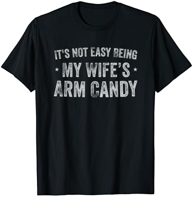 Dia dos pais do homem não é fácil ser minha camiseta do marido do meu braço de wifes