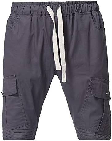 Shorts esportivos masculinos pura colorido bolso de bolso casual calça de moletom de cordão
