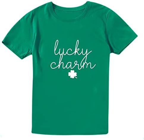 Yubnlvae St. Patrick Day T-shirt Flag Womens Flag Ugly Crewneck de grandes dimensões camisa irlandesa