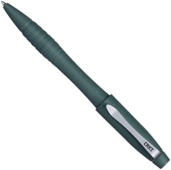 Caneta de defesa de Crkt Williams: perfil baixo, caneta EDC leve, gordura, cartucho de tinta pressurizado e clipe de bolso tpenwrg, verde