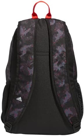 Backpack da Fundação Adidas, Galaxy Camo Black-Bright vermelho/preto/vermelho brilhante, tamanho único