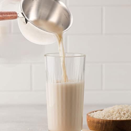 Luxshiny Chocolate Milk Milk Aço Antela Meratal, mini molho de panela panela de manteiga de sopa mais quente com alça