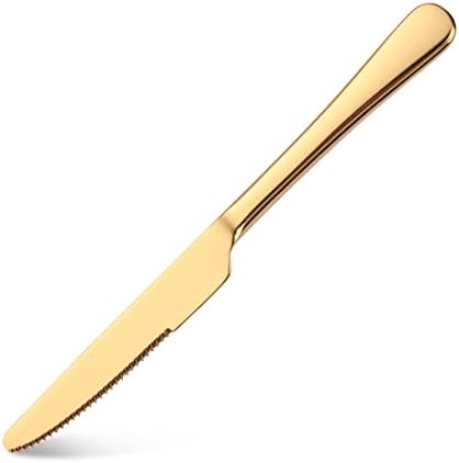 Conjuntos de talheres de ouro de 5 peças para 1 talheres de aço inoxidável moderno, elegantes talheres incluem faca/garfo/colher, utensílios de mesa de mesa de mesa polidos por espelho