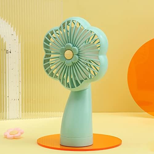 Koqwez33 Mini Pocket Hand Fan, ventilador de mesa de mesa dobrável, ventilador de mesa USB, Função de flor da flor elétrica Função de lanterna LED Tamanho do bolso LED Fan escritório Fan portátil Summer Pink