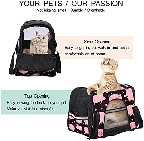 Portador de animais de estimação Pig Pig Pig Soff-lateral Pet Travels Para gatos, cães de cachorro conforto portátil