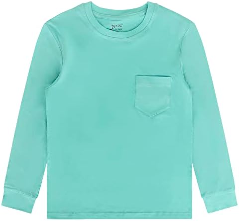 Camisas de manga longa de Brix Boys - camiseta de 3 pacote Henley Pocket Crewneck T.