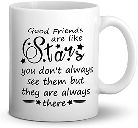 Dotain, bons amigos são como estrelas engraçadas de caneca de café da amizade, copo de caneca de cerâmica de 11 onças de dupla