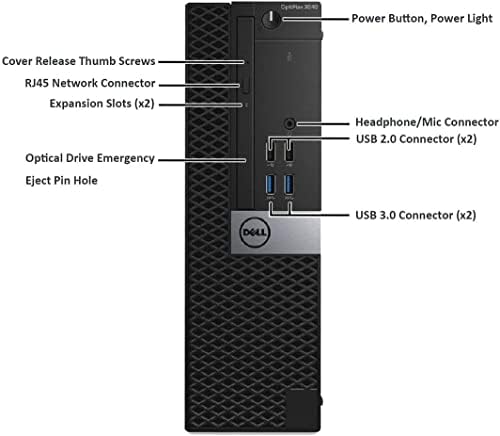 Dell Optiplex 3040 SFF Desktop Computer, Intel Core i5-6500 3,4 GHz até 4,0 GHz, 8 GB DDR4 RAM, 1 TB SSD, WiFi, Windows