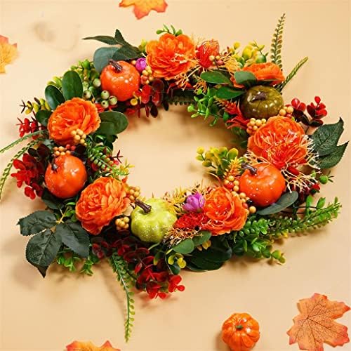 Douba Fall Wreath para decoração da porta da frente Decoração de coroa rústica de Ação de Graças