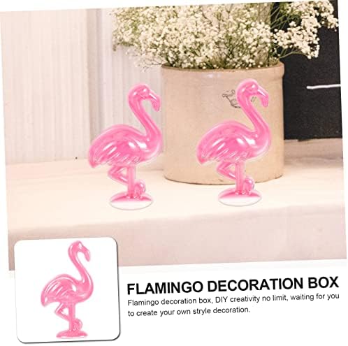Abaodam 10pcs caixas de flamingo decoração de decoração de casamento recipientes de doces limpos contêiner pequenas caixas