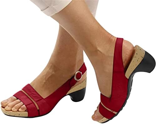 Sandálias de vestir gufesf para mulheres, mulheres abriga sandálias ultra-complacentes sandálias ortopais de dedo do