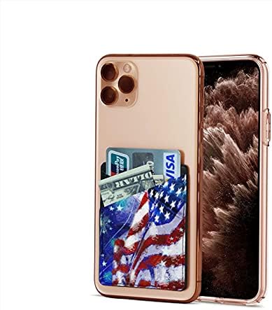 American Flag 21-1 Cartão de celular Hoder Sleeves PU Leather para trás do iPhone